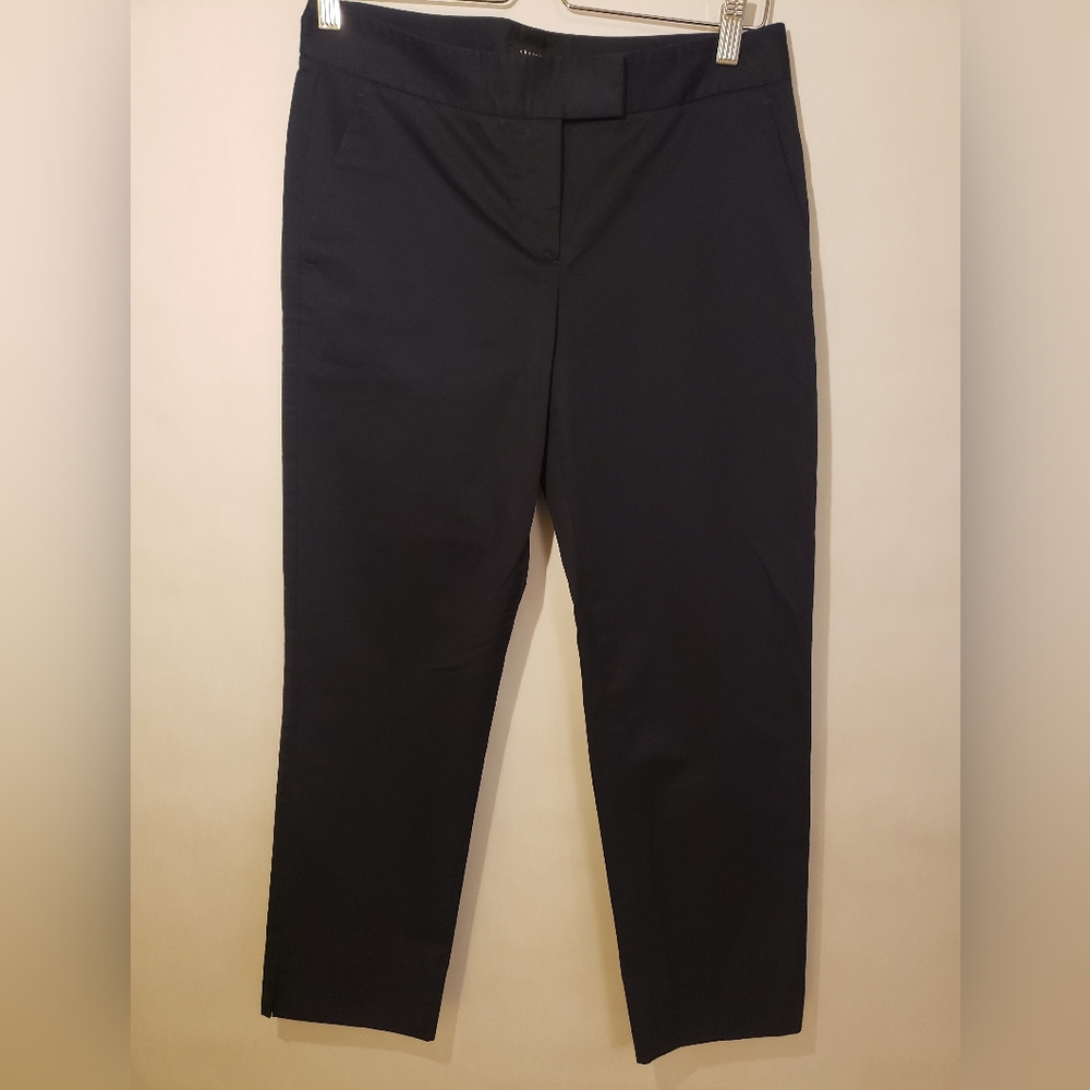 EUC Theory Women's Ibbey Petite Chino Pants Dark Navy Blue Sz 4